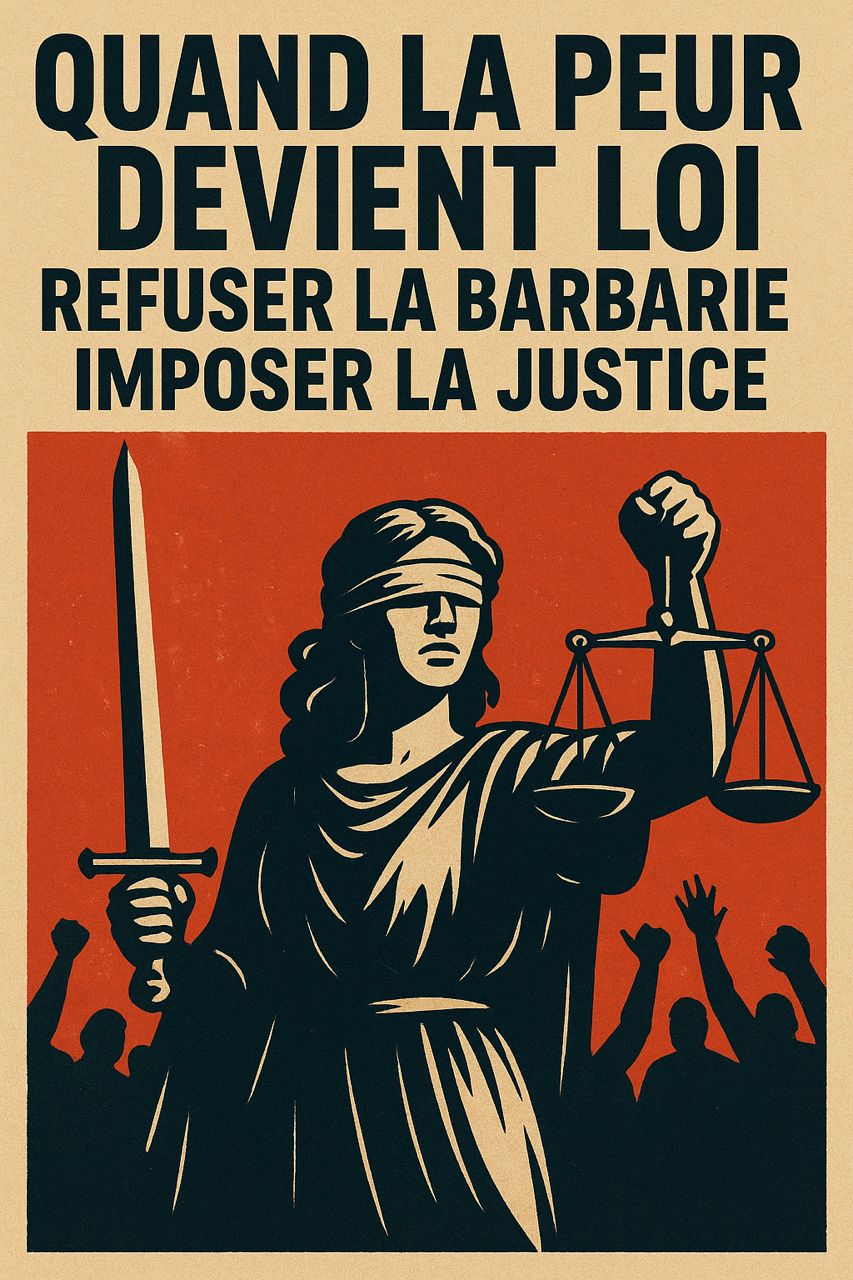 Quand la peur devient loi : refuser la barbarie, imposer la justice.
